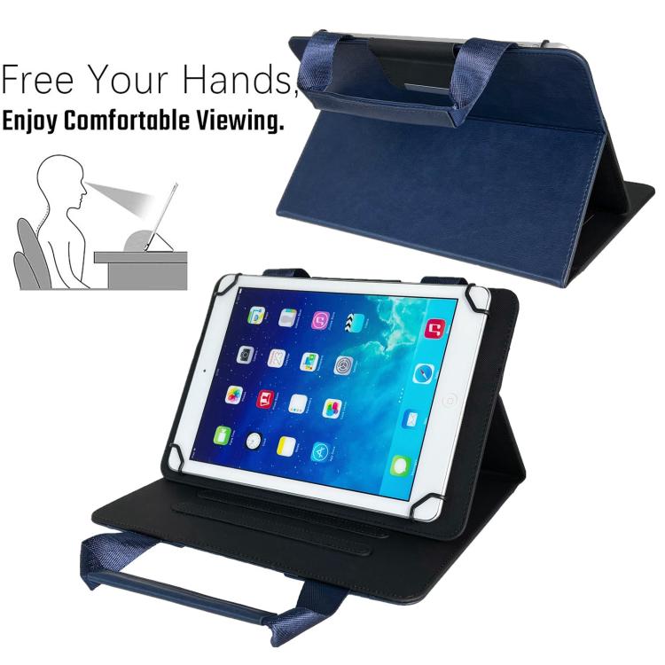 Zipper Handle Retro Leather Tablet Case, 7-8 inch