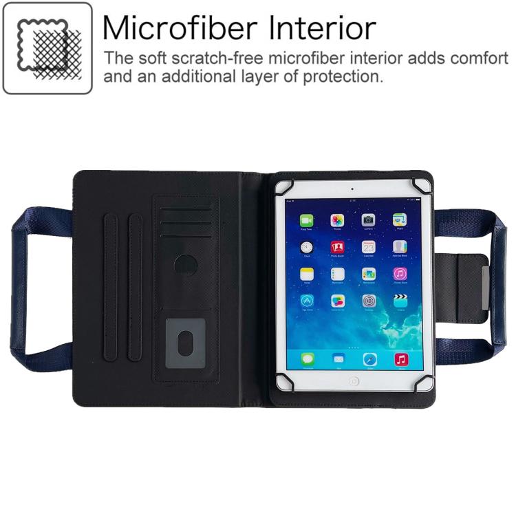 Zipper Handle Retro Leather Tablet Case, 7-8 inch