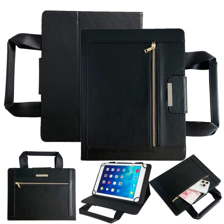 Zipper Handle Retro Leather Tablet Case, 7-8 inch