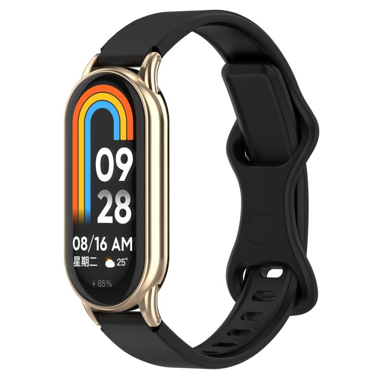 Butterfly Buckle Silicone Watch Band, 12mm