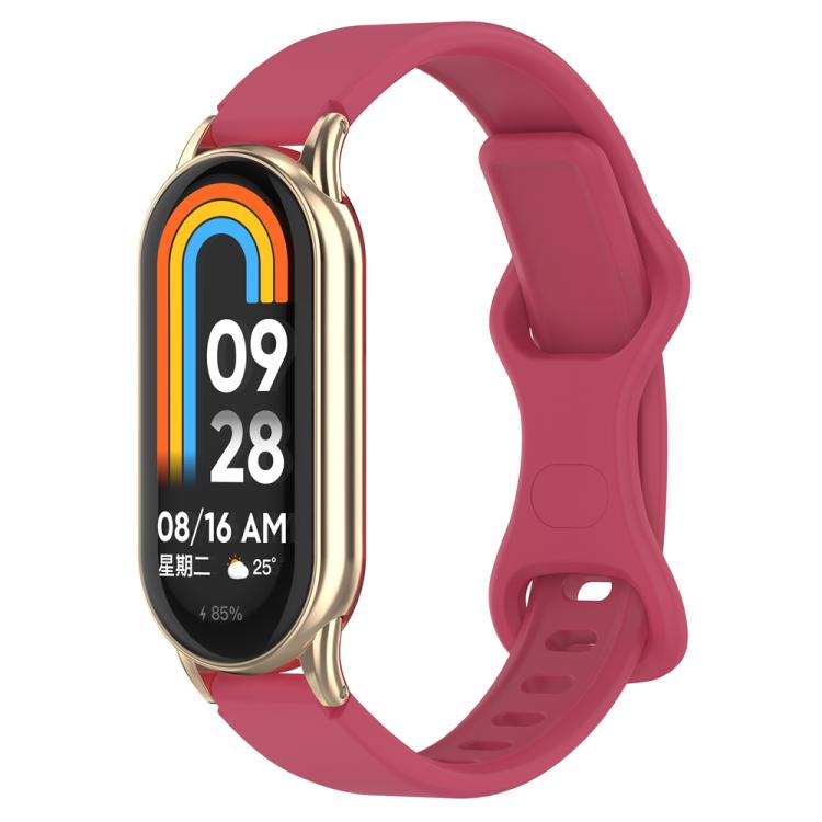 Butterfly Buckle Silicone Watch Band, 12mm