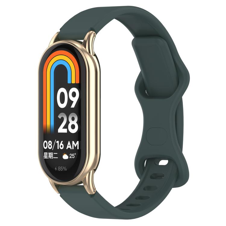 Butterfly Buckle Silicone Watch Band, 12mm