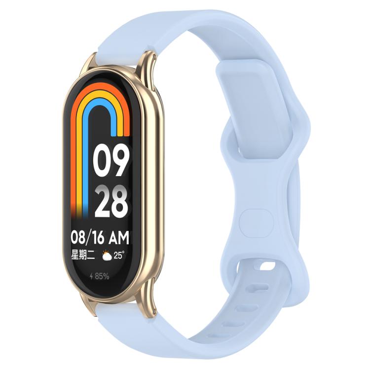 Butterfly Buckle Silicone Watch Band, 12mm