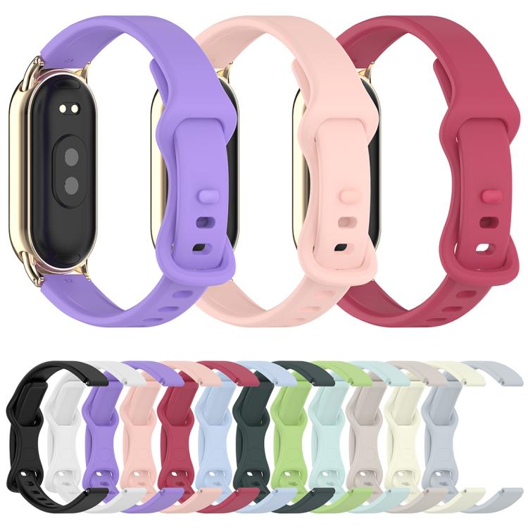 Butterfly Buckle Silicone Watch Band, 12mm