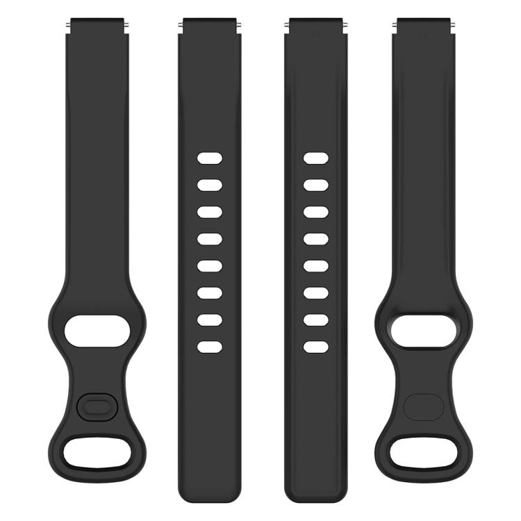 Butterfly Buckle Silicone Watch Band, 12mm