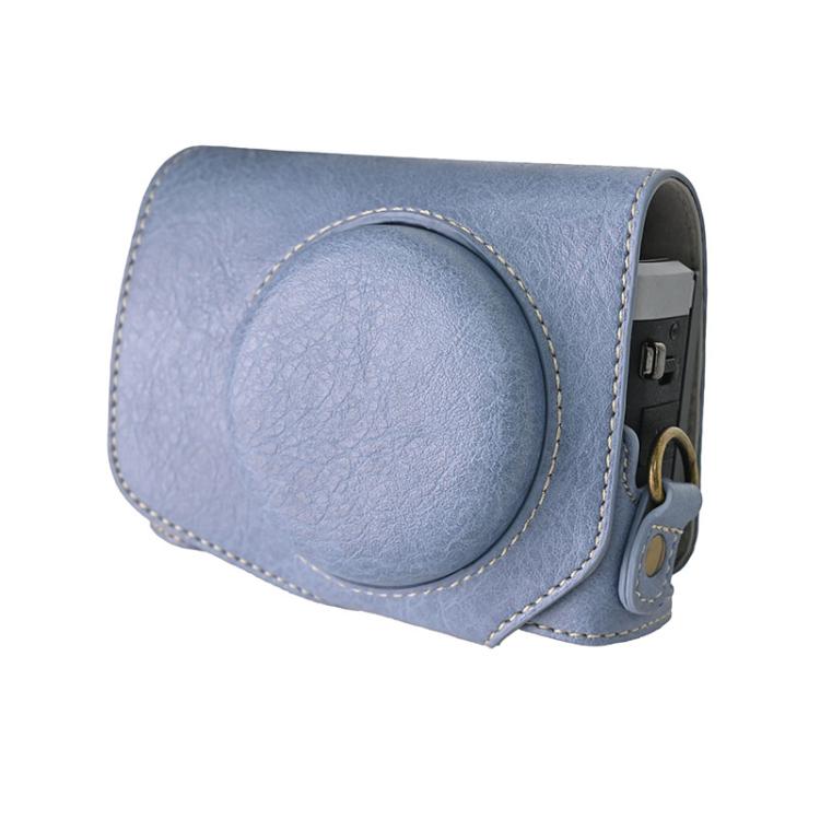 Retro Litchi Texture Leather Full Body Camera Case Bag with Strap, Compatible with Canon G7 X Mark III / G7X3