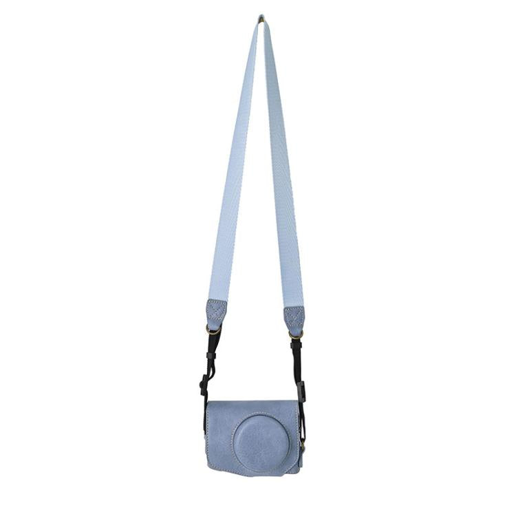 Retro Litchi Texture Leather Full Body Camera Case Bag with Strap, Compatible with Canon G7 X Mark III / G7X3