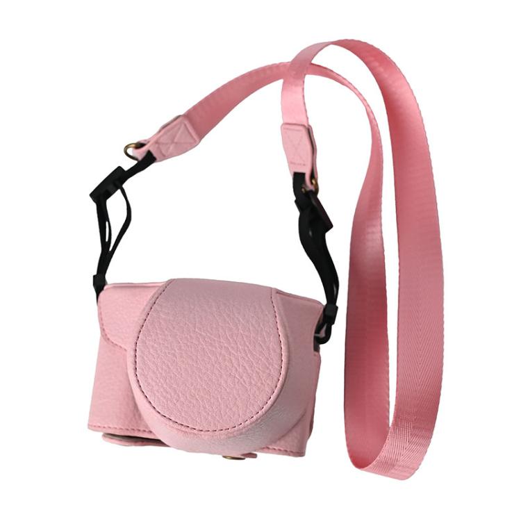Retro Litchi Texture Leather Full Body Camera Case Bag with Strap, Compatible with FUJIFILM X-M5