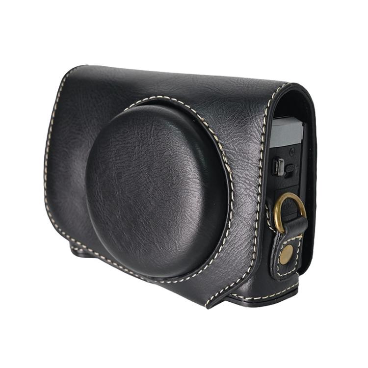 Retro Pull Up Leather Full Body Camera Case Bag with Strap, Compatible with Canon G7 X Mark III / G7X3