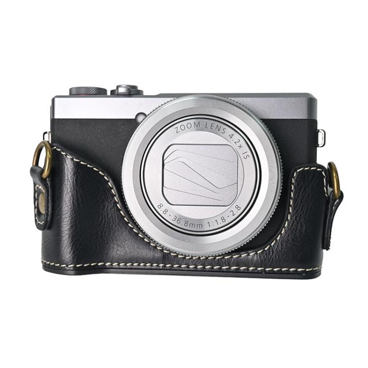 Retro Pull Up Leather Full Body Camera Case Bag with Strap, Compatible with Canon G7 X Mark III / G7X3
