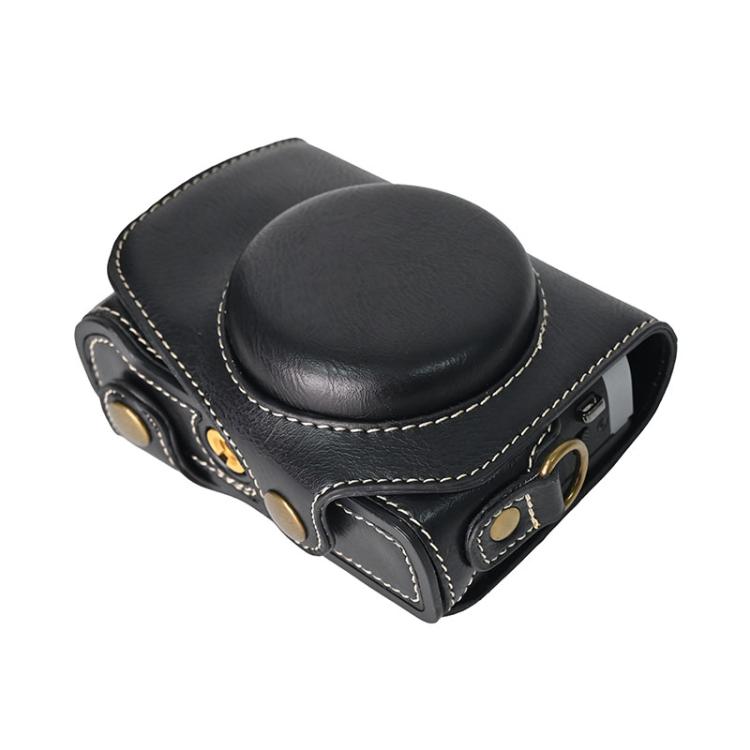 Retro Pull Up Leather Full Body Camera Case Bag with Strap, Compatible with Canon G7 X Mark III / G7X3