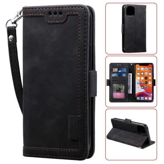 Retro Splicing Horizontal Flip Leather Case with Card Slots & Holder & Wallet
