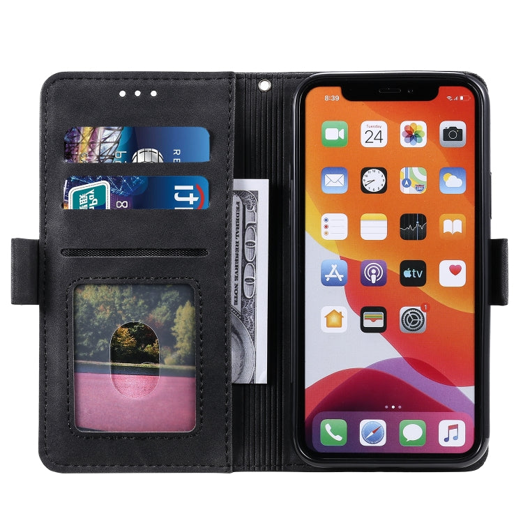 Retro Splicing Horizontal Flip Leather Case with Card Slots & Holder & Wallet