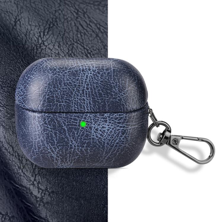 Retro Crazy Horse Texture PU Earphones Case with Hook