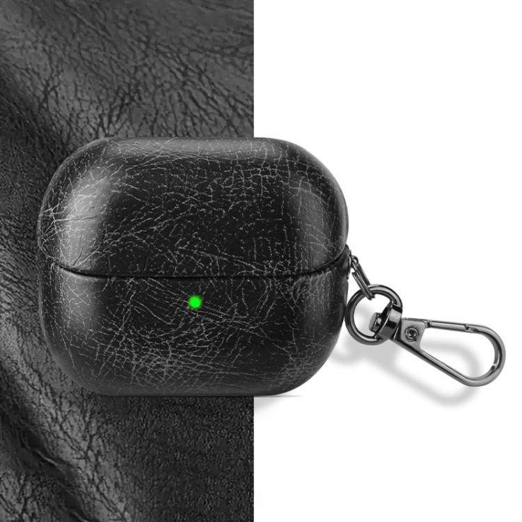 Retro Crazy Horse Texture PU Earphones Case with Hook