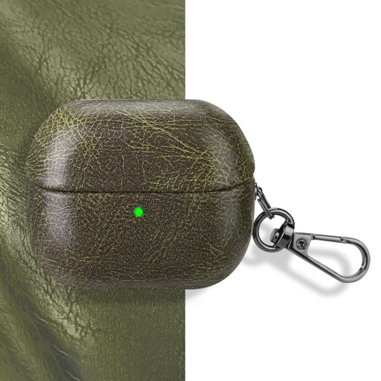 Retro Crazy Horse Texture PU Earphones Case with Hook