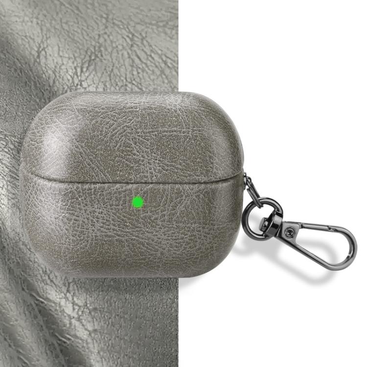 Retro Crazy Horse Texture PU Earphones Case with Hook