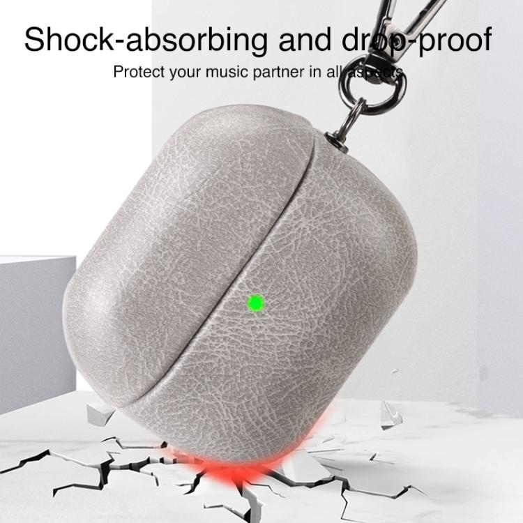 Retro Crazy Horse Texture PU Earphones Case with Hook