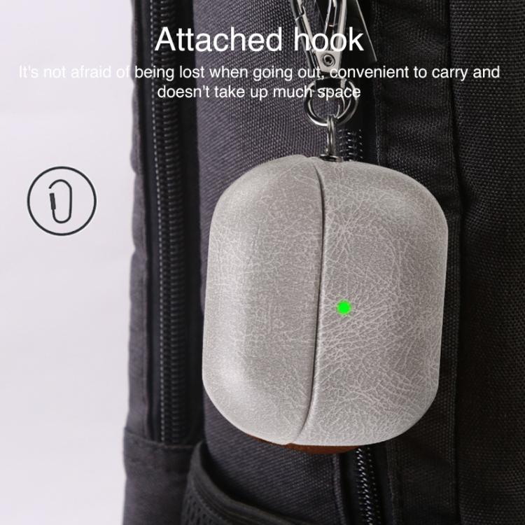 Retro Crazy Horse Texture PU Earphones Case with Hook