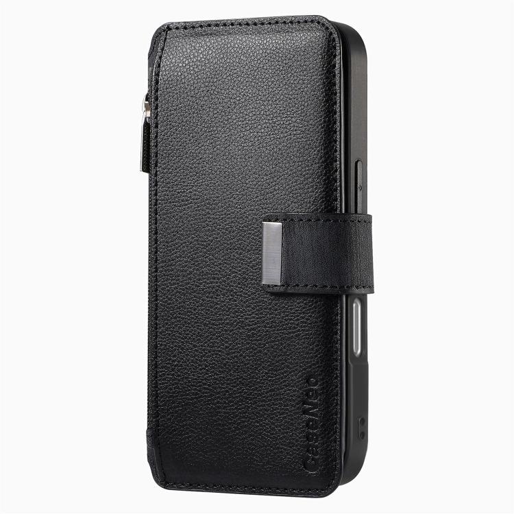 CaseNeo MagSafe RFID Anti-theft Zipper Wallet Retro Leather Phone Case, Compatible with iPhone 16 Pro Max
