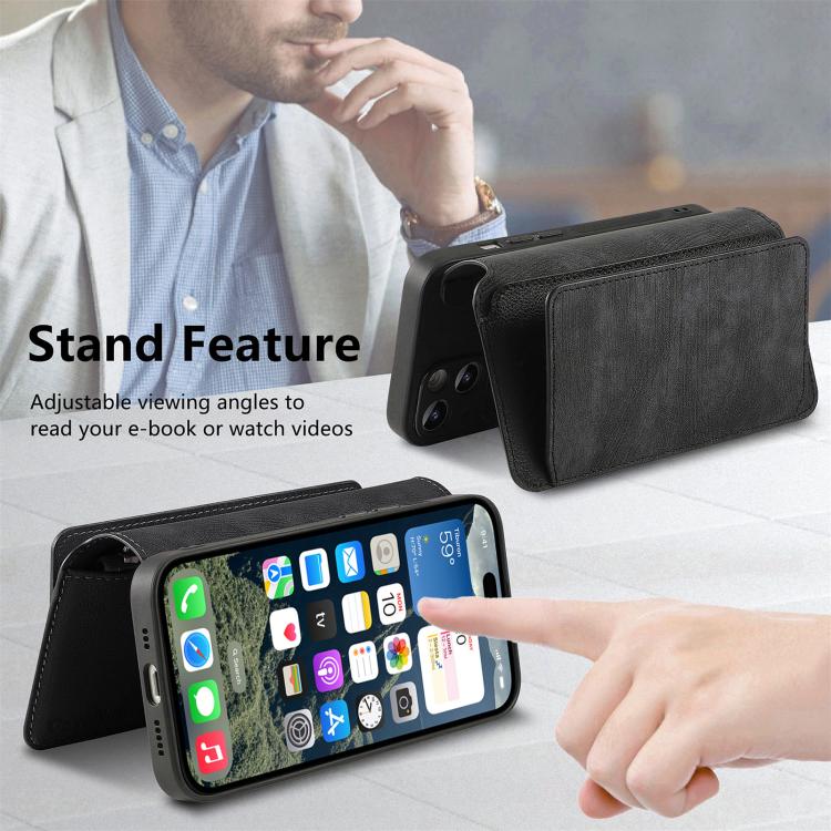 CaseNeo MagSafe RFID Anti-theft Zipper Wallet Retro Leather Phone Case, Compatible with iPhone 16 Pro