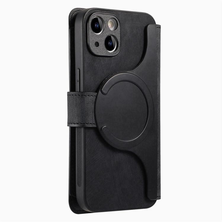 CaseNeo MagSafe RFID Anti-theft Zipper Wallet Retro Leather Phone Case, Compatible with iPhone 14