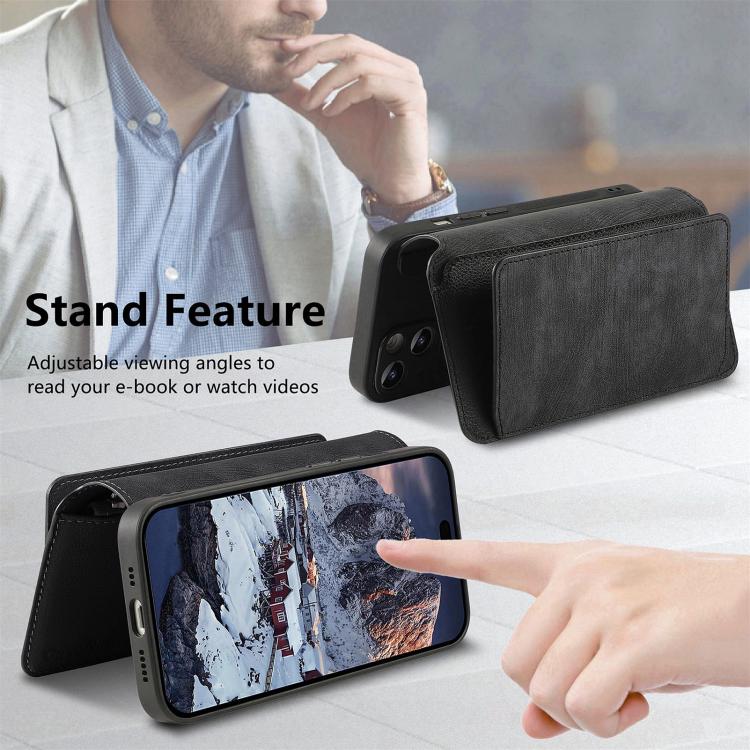 CaseNeo MagSafe RFID Anti-theft Zipper Wallet Retro Leather Phone Case, Compatible with iPhone 14