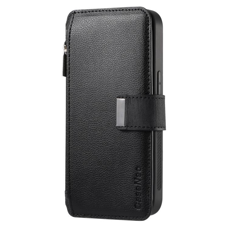 CaseNeo MagSafe RFID Anti-theft Zipper Wallet Retro Leather Phone Case, For Honor 90