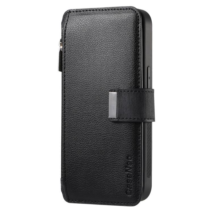 CaseNeo MagSafe RFID Anti-theft Zipper Wallet Retro Leather Phone Case, For Honor X8 5G