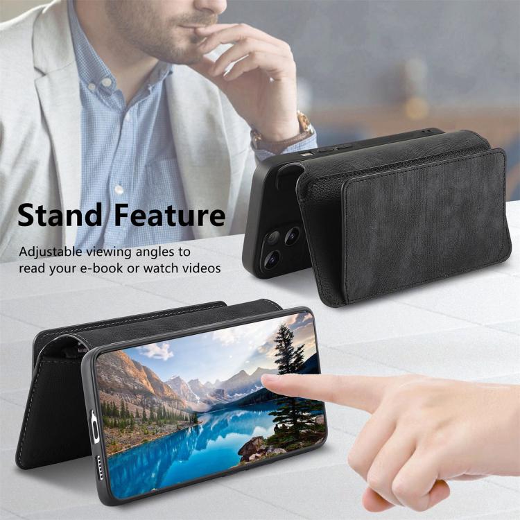 CaseNeo MagSafe RFID Anti-theft Zipper Wallet Retro Leather Phone Case, For Honor 400 Global 156.5mm