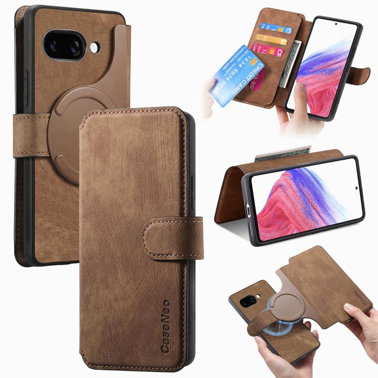 CaseNeo MagSafe RFID Anti-theft Retro Leather Phone Case