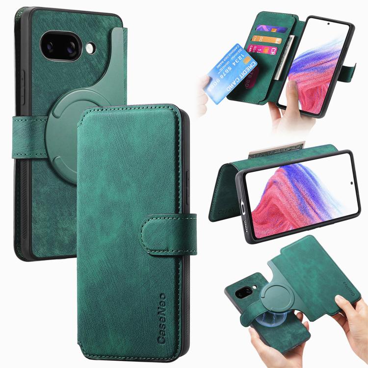 CaseNeo MagSafe RFID Anti-theft Retro Leather Phone Case