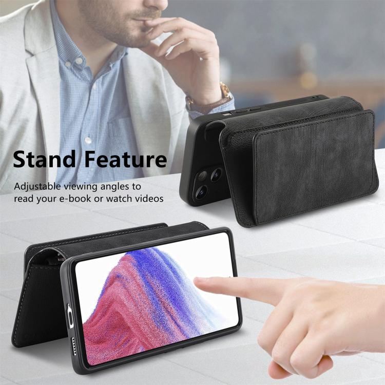 CaseNeo MagSafe RFID Anti-theft Zipper Wallet Retro Leather Phone Case, For Samsung Galaxy A53