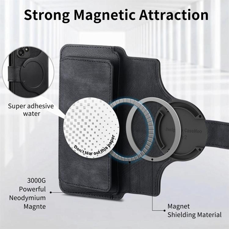CaseNeo MagSafe RFID Anti-theft Zipper Wallet Retro Leather Phone Case, For Samsung Galaxy A53
