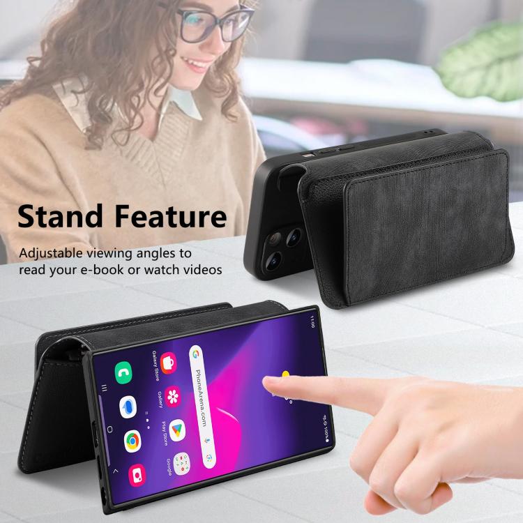 CaseNeo MagSafe RFID Anti-theft Zipper Wallet Retro Leather Phone Case, Compatible with Samsung Galaxy S25 Ultra 5G