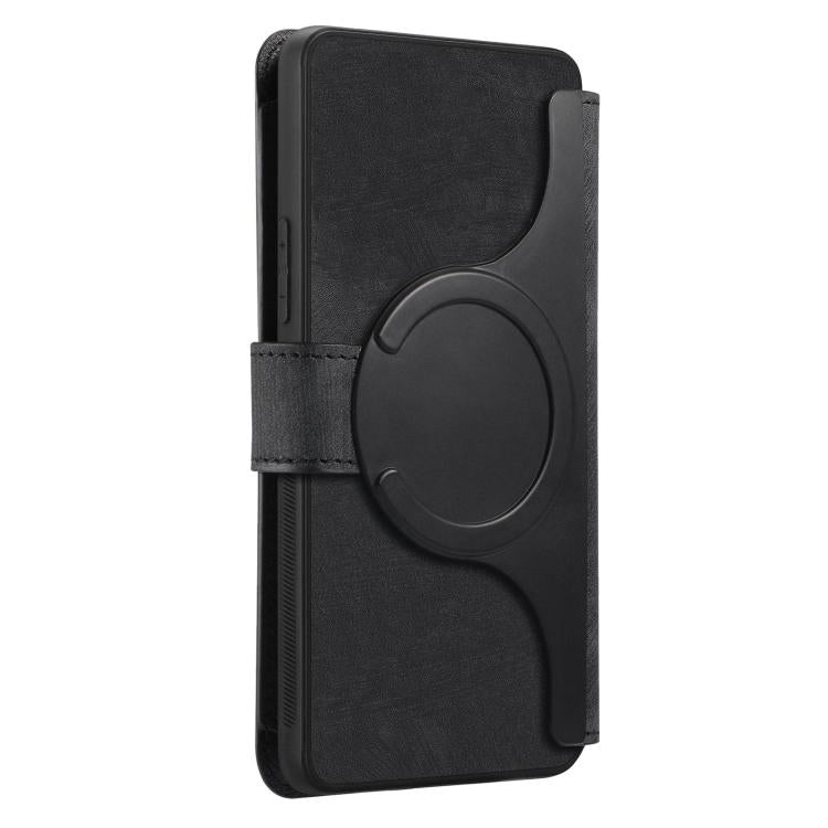 CaseNeo MagSafe RFID Anti-theft Zipper Wallet Retro Leather Phone Case, Compatible with Redmi Note 12 4G Global
