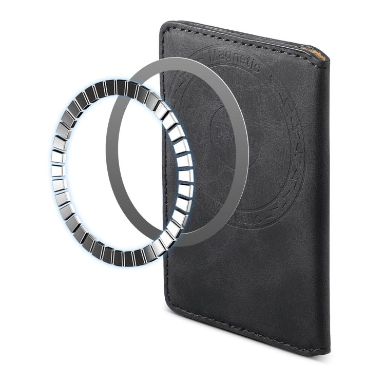 Denior V08 Magsafe Wallet Retro Texture Leather Magnetic Card Holder Bag