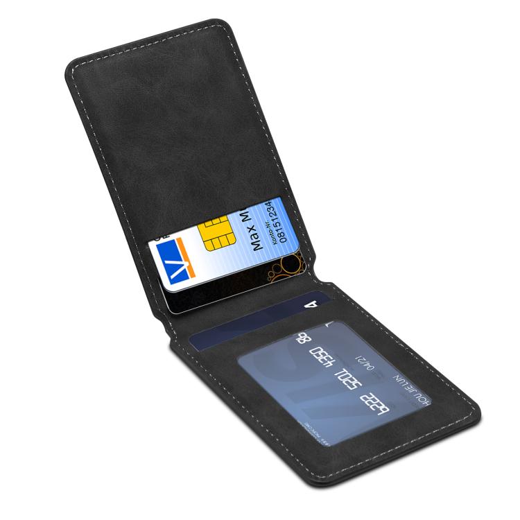 Denior V19 Magsafe Wallet Retro Texture Leather RFID Flip Card Holder Bag