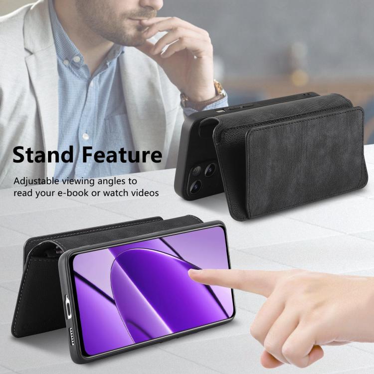 CaseNeo MagSafe RFID Anti-theft Zipper Wallet Retro Leather Phone Case, Compatible with Reamle 11 5G / 11X