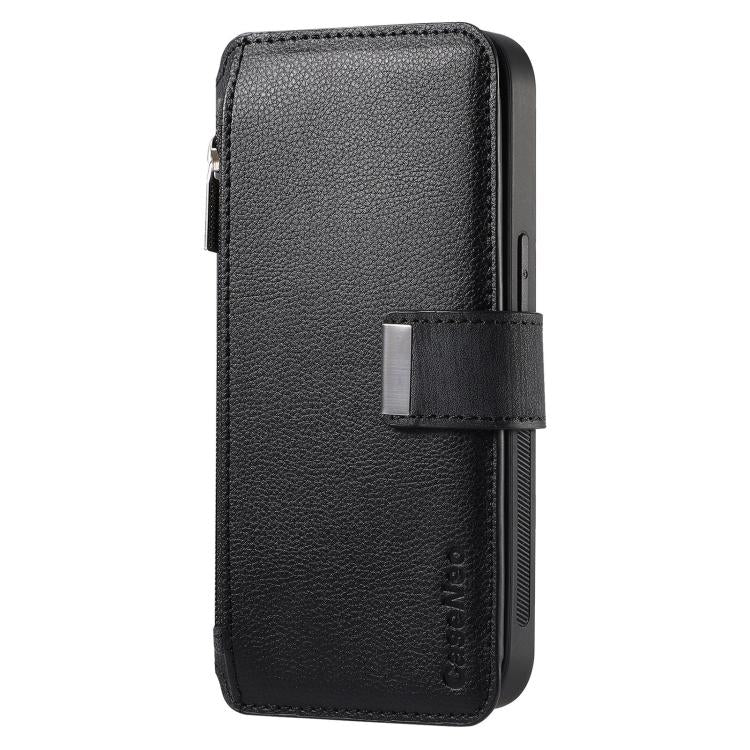 CaseNeo MagSafe RFID Anti-theft Zipper Wallet Retro Leather Phone Case, Compatible with Realme C67 4G