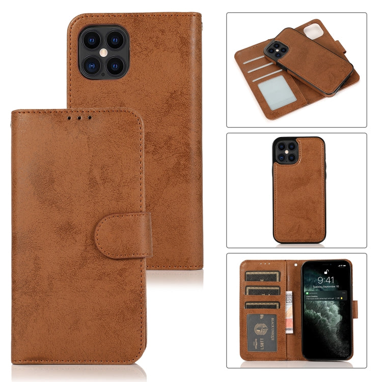 KLT888-2 Retro 2 in 1 Detachable Magnetic Horizontal Flip TPU + PU Leather Case with Holder & Card Slots & Photo Frame & Wallet