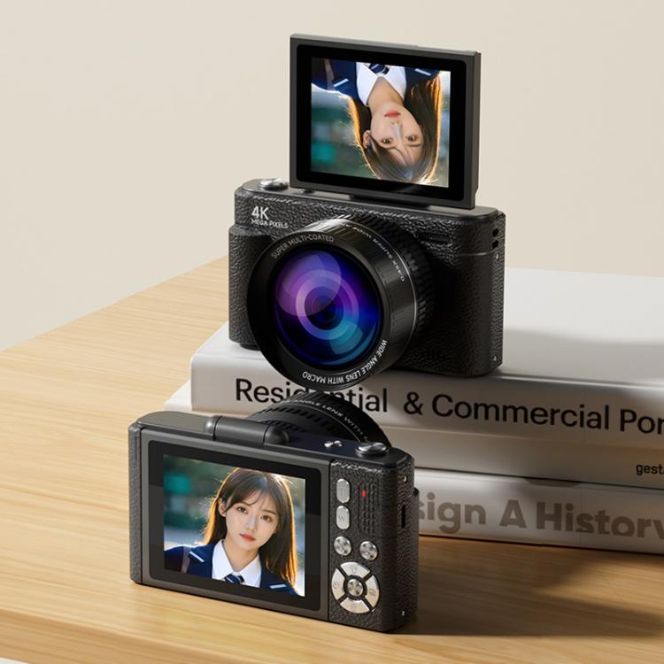 V5 64MP Retro Digital Camera 4K Recording 180 Flip Screen, Small Lens