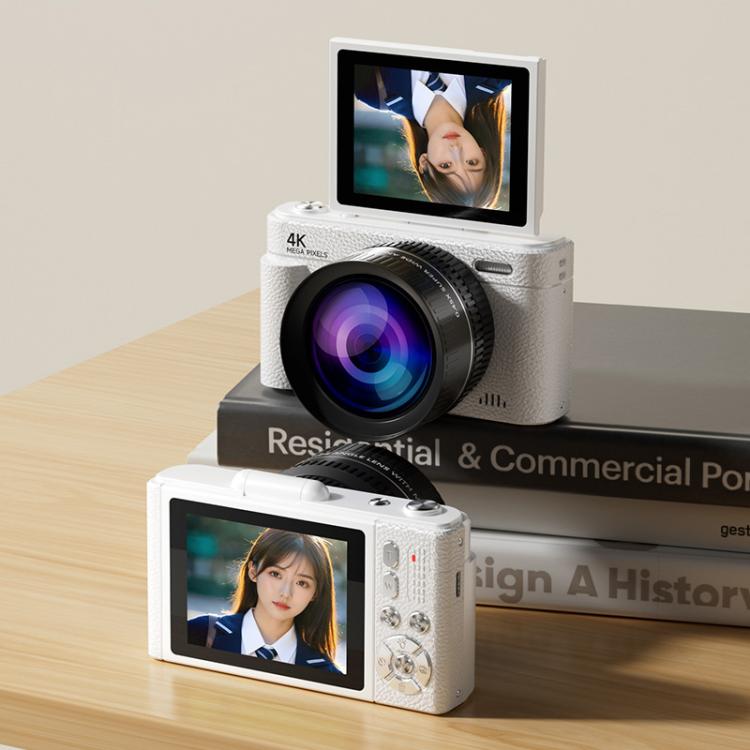 V5 64MP Retro Digital Camera 4K Recording 180 Flip Screen, Small Lens