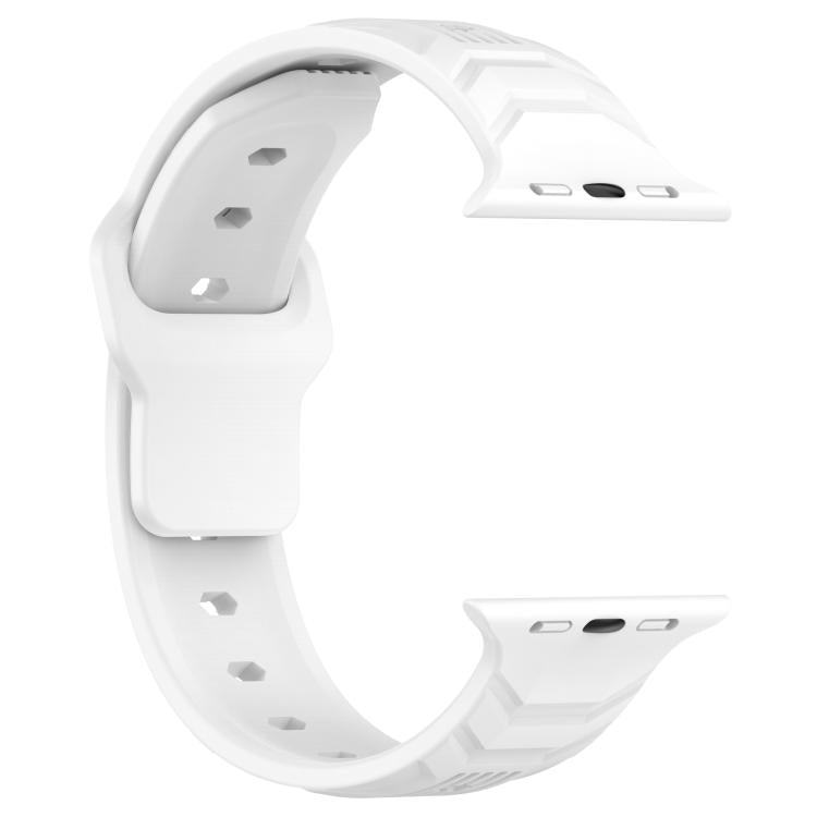 Vertical Grain Reverse Buckle Silicone Watch Band, Compatible with Apple Watch 42mm / 41mm / 40mm / 38mm