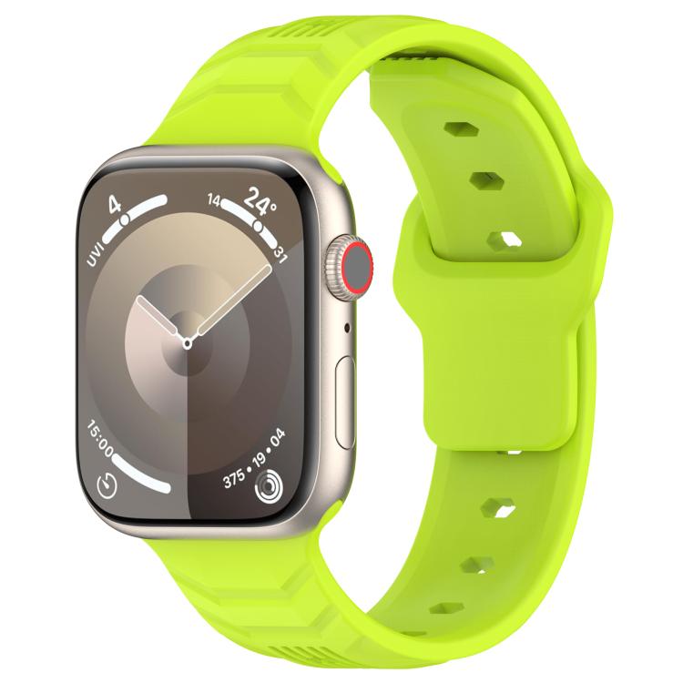 Vertical Grain Reverse Buckle Silicone Watch Band, Compatible with Apple Watch 42mm / 41mm / 40mm / 38mm