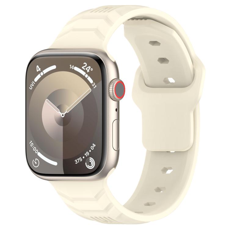 Vertical Grain Reverse Buckle Silicone Watch Band, Compatible with Apple Watch 42mm / 41mm / 40mm / 38mm