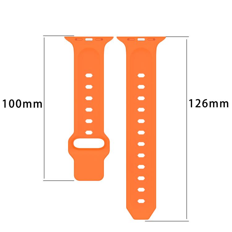 Vertical Grain Reverse Buckle Silicone Watch Band, Compatible with Apple Watch 42mm / 41mm / 40mm / 38mm