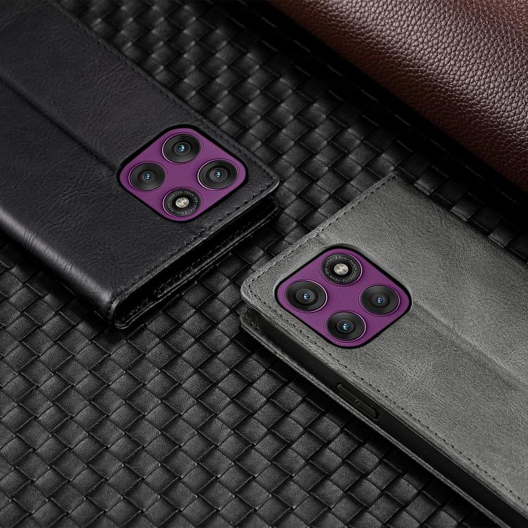 TTUDRCH RFID Retro Texture Magnetic Leather Phone Case, Compatible with Motorola Edge 60 Pro