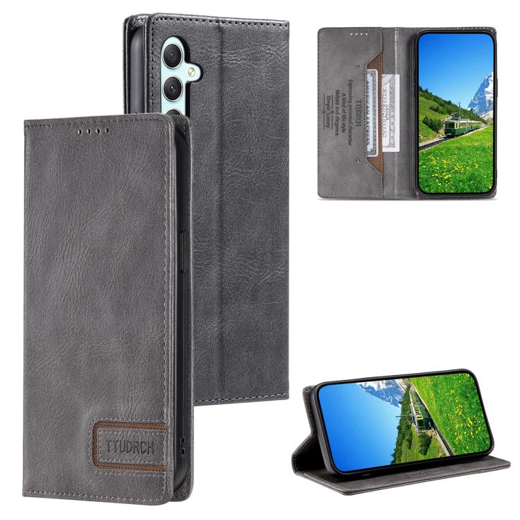 TTUDRCH RFID Retro Texture Magnetic Leather Phone Case, Compatible with Samsung Galaxy A17 5G