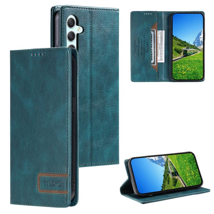 TTUDRCH RFID Retro Texture Magnetic Leather Phone Case, Compatible with Samsung Galaxy A17 5G